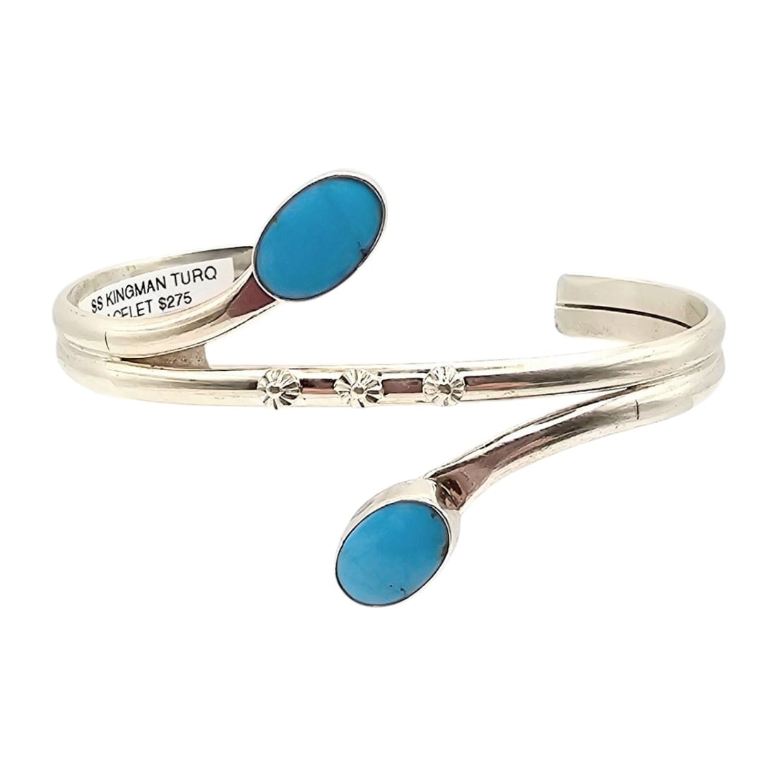 Thomas Yazzie Navajo Sterling Kingman Turquoise Bracelet (1 of 5)