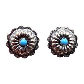 Sterling Kingman Turquoise Earrings