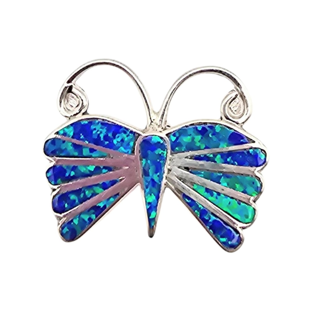 Emma Edaakie Zuni Sterling Opal Butterfly Pin/Pendant (1 of 4)
