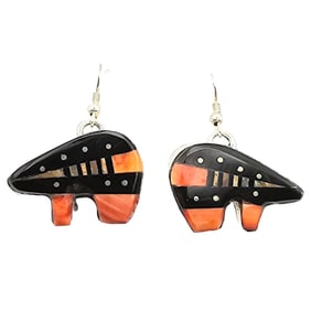 Ray Jack Navajo Sterling Multi-Stone Earrings