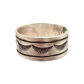 Rick Enriquez Navajo Sterling Ring Sz 13