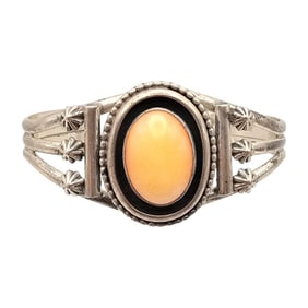 Jimson Belin Navajo Sterling Pink Coral Bracelet