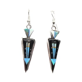 Gilbert Smith Navajo Sterling Multi-Stone Earrings