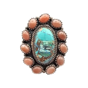 Hada Collection Sterling Multi-Stone Adjustable Ring