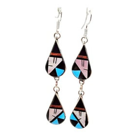 Reginda Kallest Zuni Sterling Multi-Stone Earrings