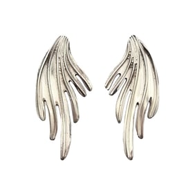 Charles Johnson Navajo Sterling Kingman Turquoise Earrings