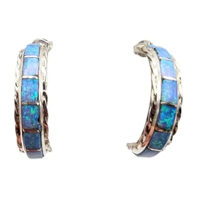Malcom Chaves Zuni Sterling Opal Earrings
