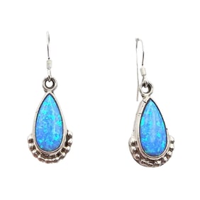 Annie Spencer Navajo Sterling Opal Earrings