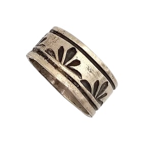 Sterling Ring Sz 7.5 by Rick Enriquez, Navajo Handmade