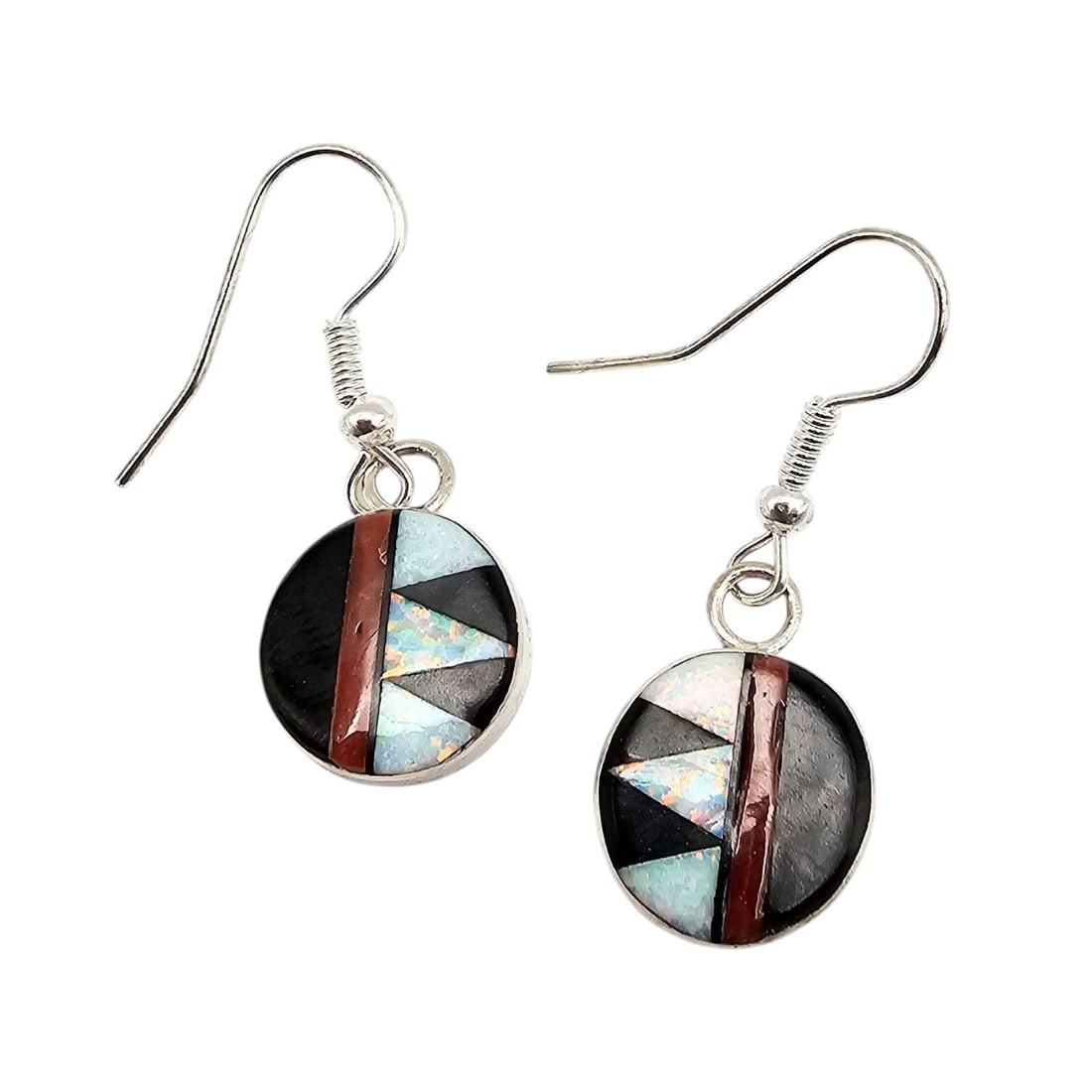 Antionetti Ahiyite Zuni Sterling Multi-Color Earrings (1 of 4)