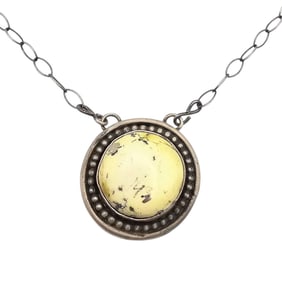 Antionete Largo Navajo Sterling Necklace with Palomino Pendant