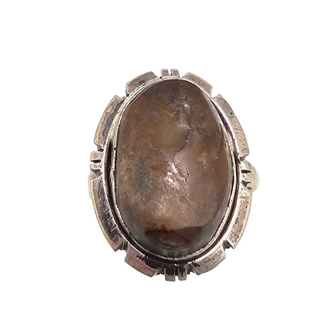 Calvin Spencer Navajo Sterling Boulder Turquoise Ring Sz 7 (1 of 5)