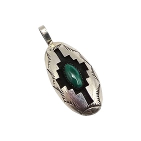 Felix Perry Navajo Green Malachite Pendant