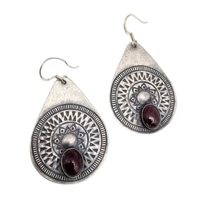 Harold Joe Navajo Sterling Spiny Oyster Earrings