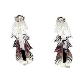 Allen Barney Navajo Sterling White Buffalo Earrings