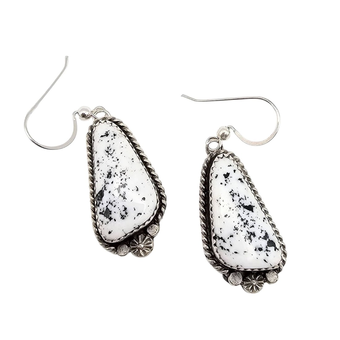 Judith Dixon Navajo Sterling White Buffalo Earrings (1 of 4)