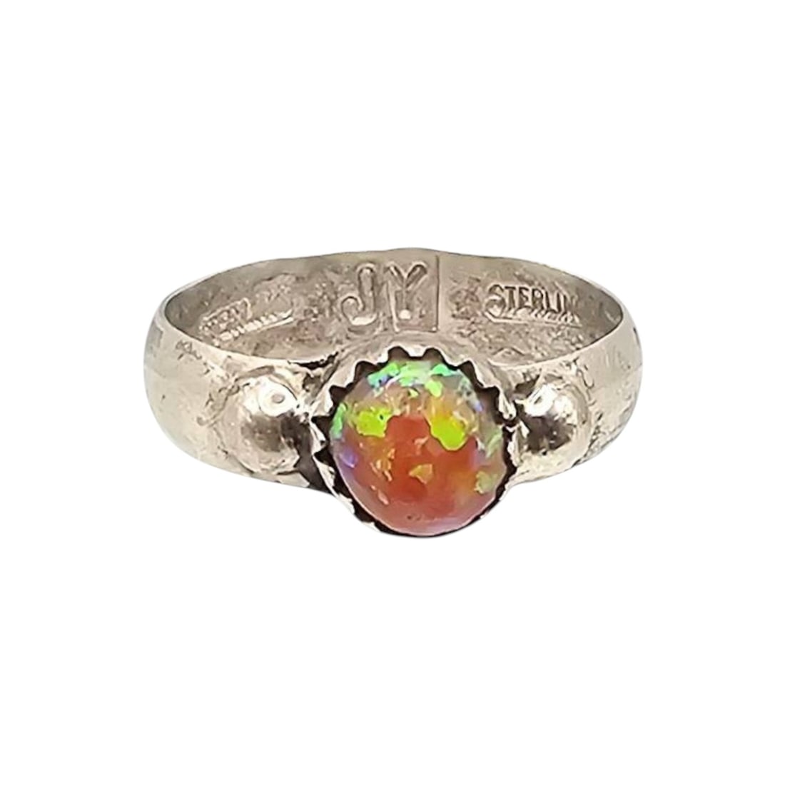 Jason Yazzie Navajo Sterling Opal Ring Sz 6 (1 of 4)