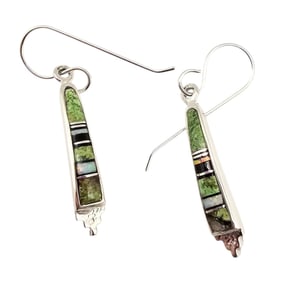 Rick Tolino Navajo Multicolor Sterling Earrings