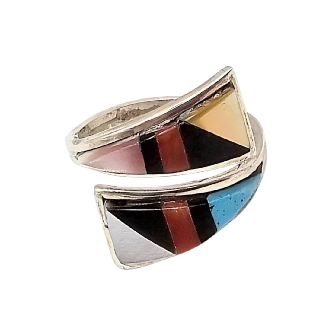 Tammie Qualo Zuni Sterling Multi-Stone Adjustable Ring (1 of 5)