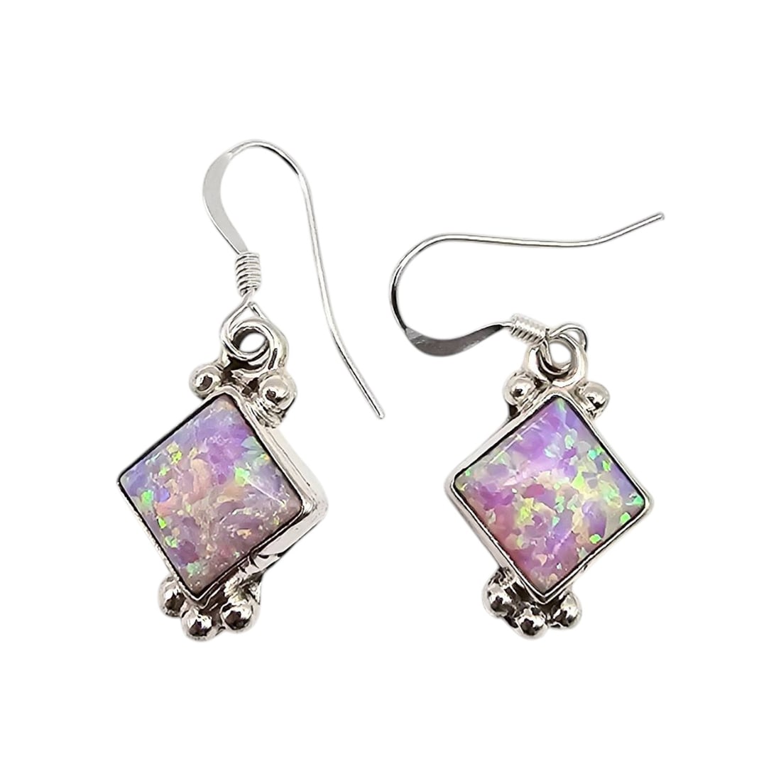 Adelarae Yazzie Navajo Sterling Opal Earrings (1 of 4)