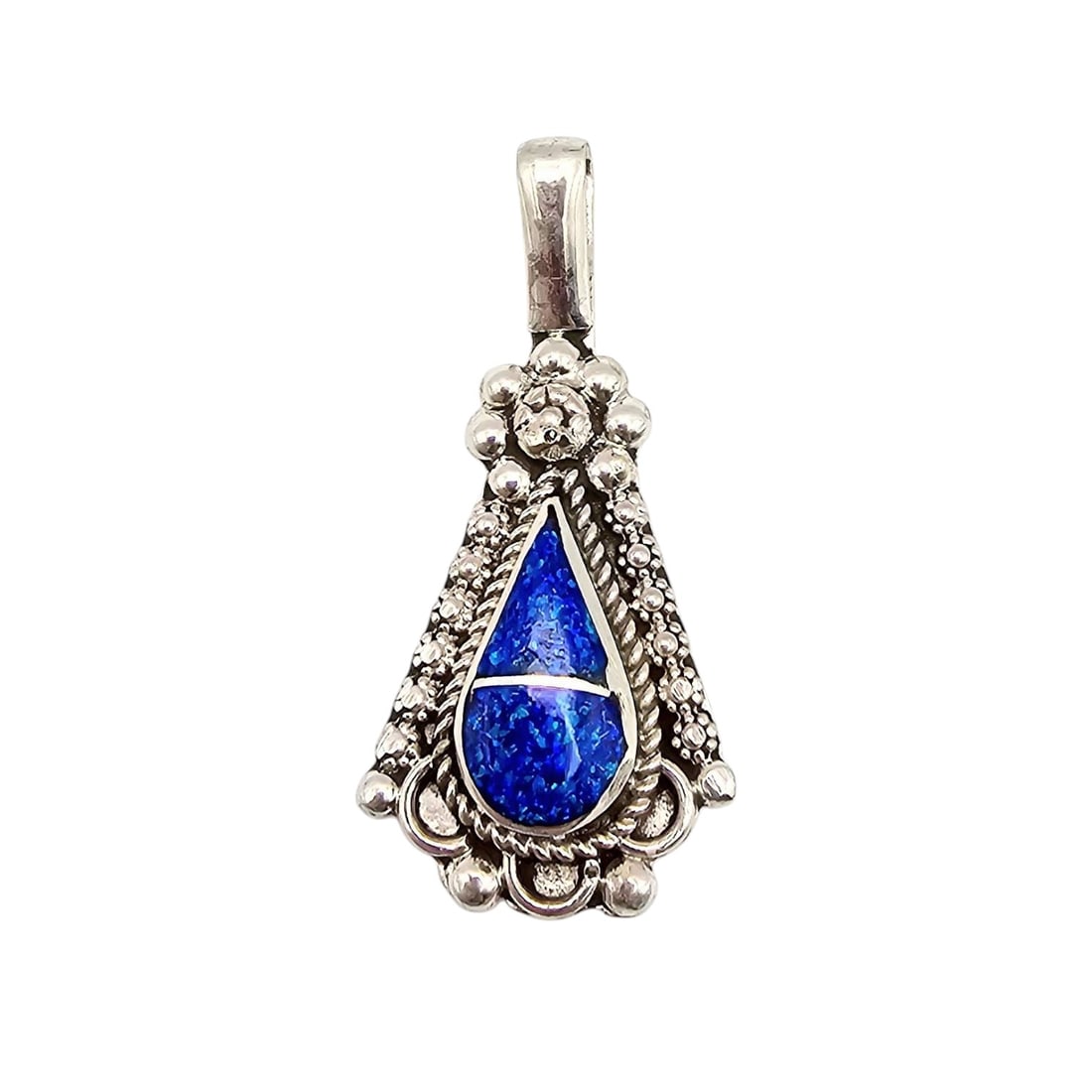 Yannette Yatsa Zuni Sterling Opal Pendant (1 of 4)