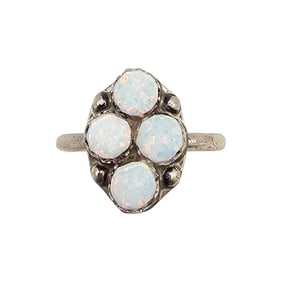 Swain Charlie Zuni Sterling Opal Ring Sz 6
