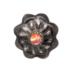 Byron Begay Navajo Sterling Spiny Oyster Ring Sz 6.5