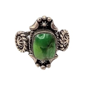 Genevieve Francisco Navajo Sterling Kingman Turquoise Ring Sz 6