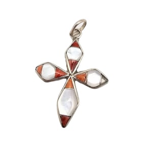 James Kee Navajo Sterling Cross Pendant
