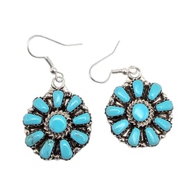 Juliana Benally Navajo Sterling Turquoise Earrings