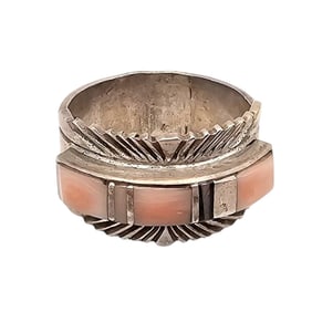 Sterling Navajo Ring Sz 9.5, by Calvin Spencer