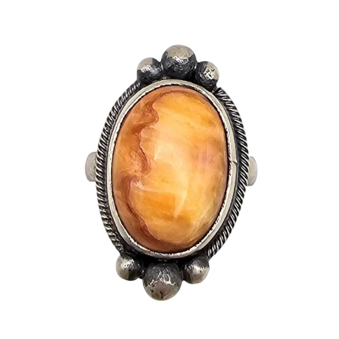 Eli Skeets Navajo Sterling Spiny Oyster Ring Sz 5 (1 of 4)