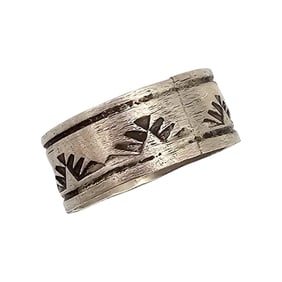 Rick Enriquez Sterling Navajo Ring Sz 10.5