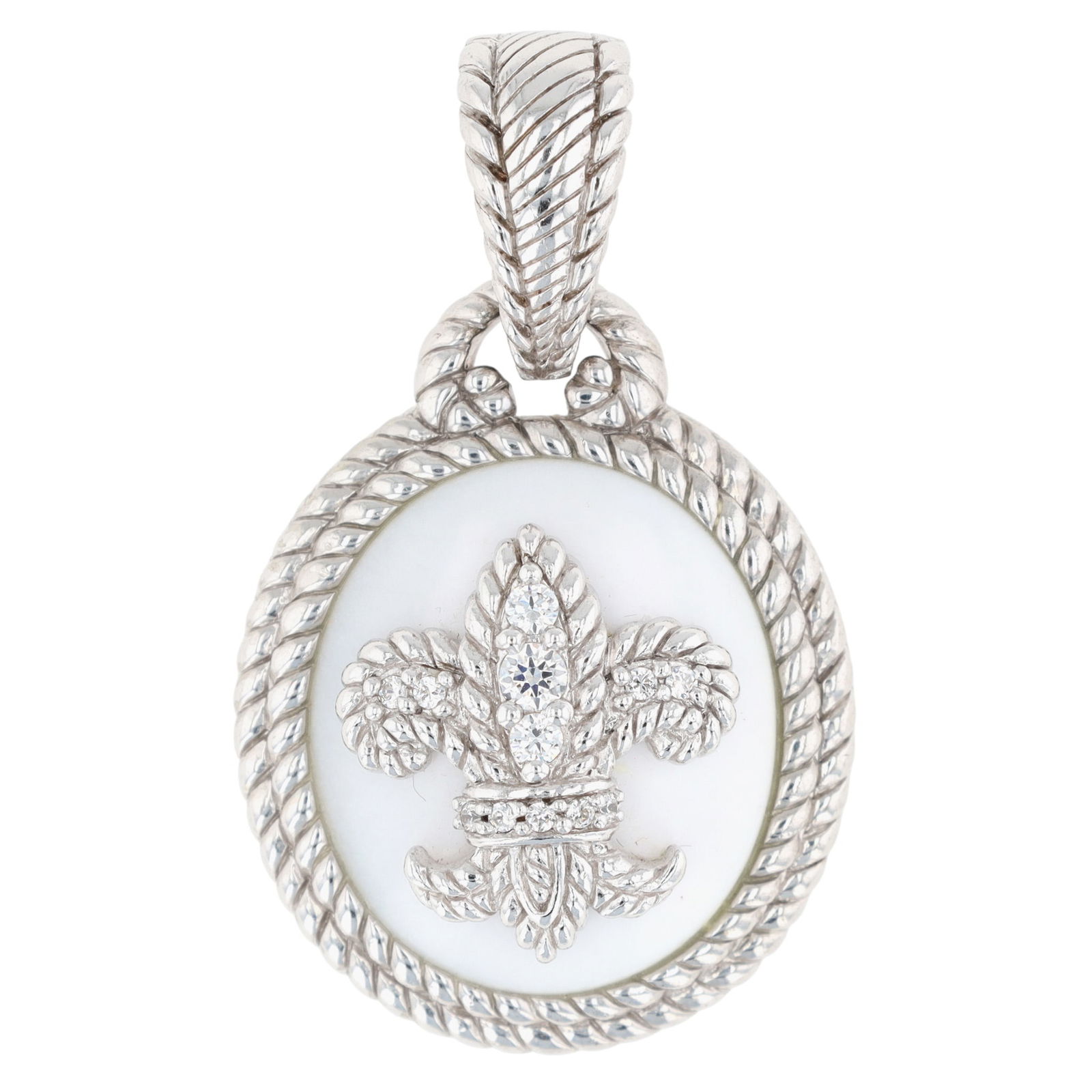 Judith Ripka Sterling Fleur De Lis Pendant: Judith Ripka Sterling Fleur De Lis Pendant