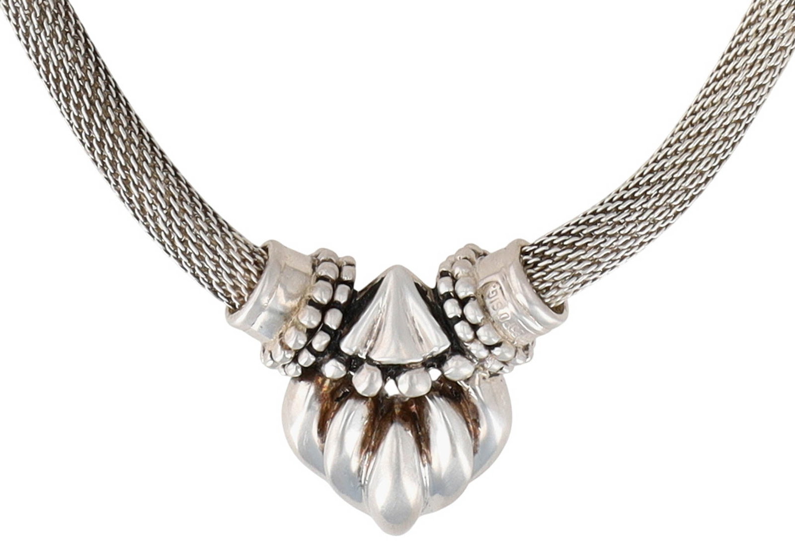 Joseph Esposito Sterling Mesh Necklace: Joseph Esposito Sterling Mesh Necklace | 47.2g | Approx 19" |