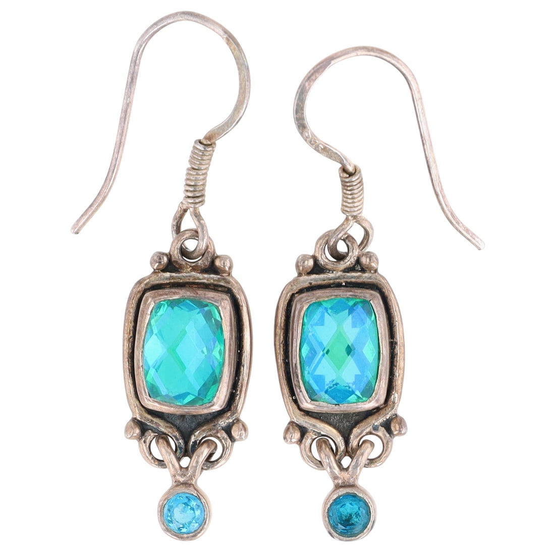 Sajen Sterling Caribbean Quartz Dangle Earrings