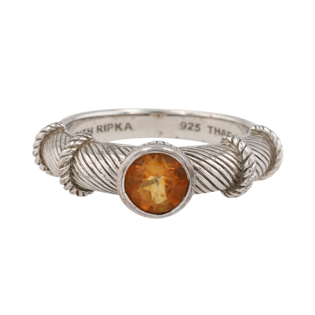 Judith Ripka Sterling Citrine Ring Sz 8 (1 of 7)