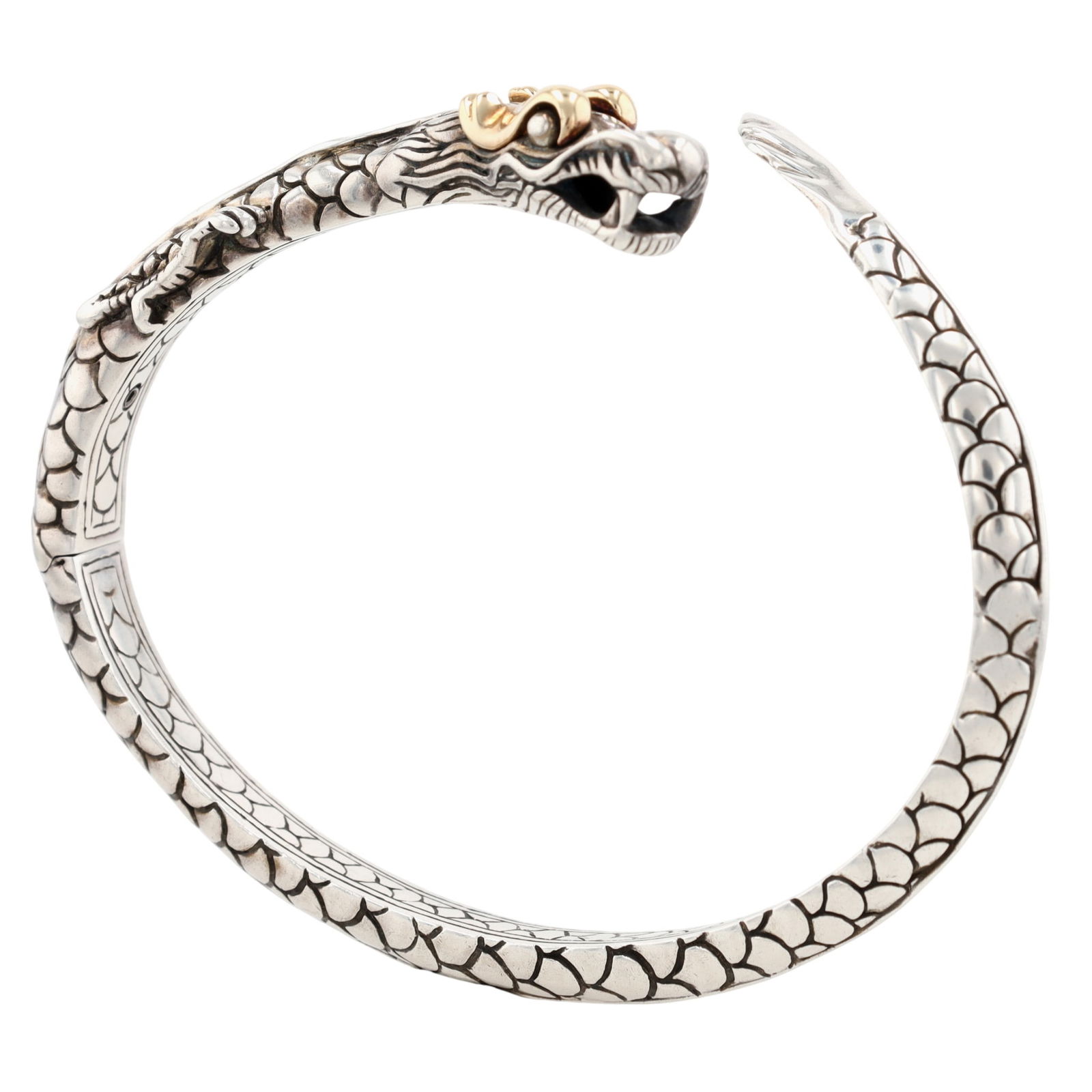 John Hardy Sterling & 18K Gold Legends Naga Dragon Kick Cuff Bracelet (1 of 11)