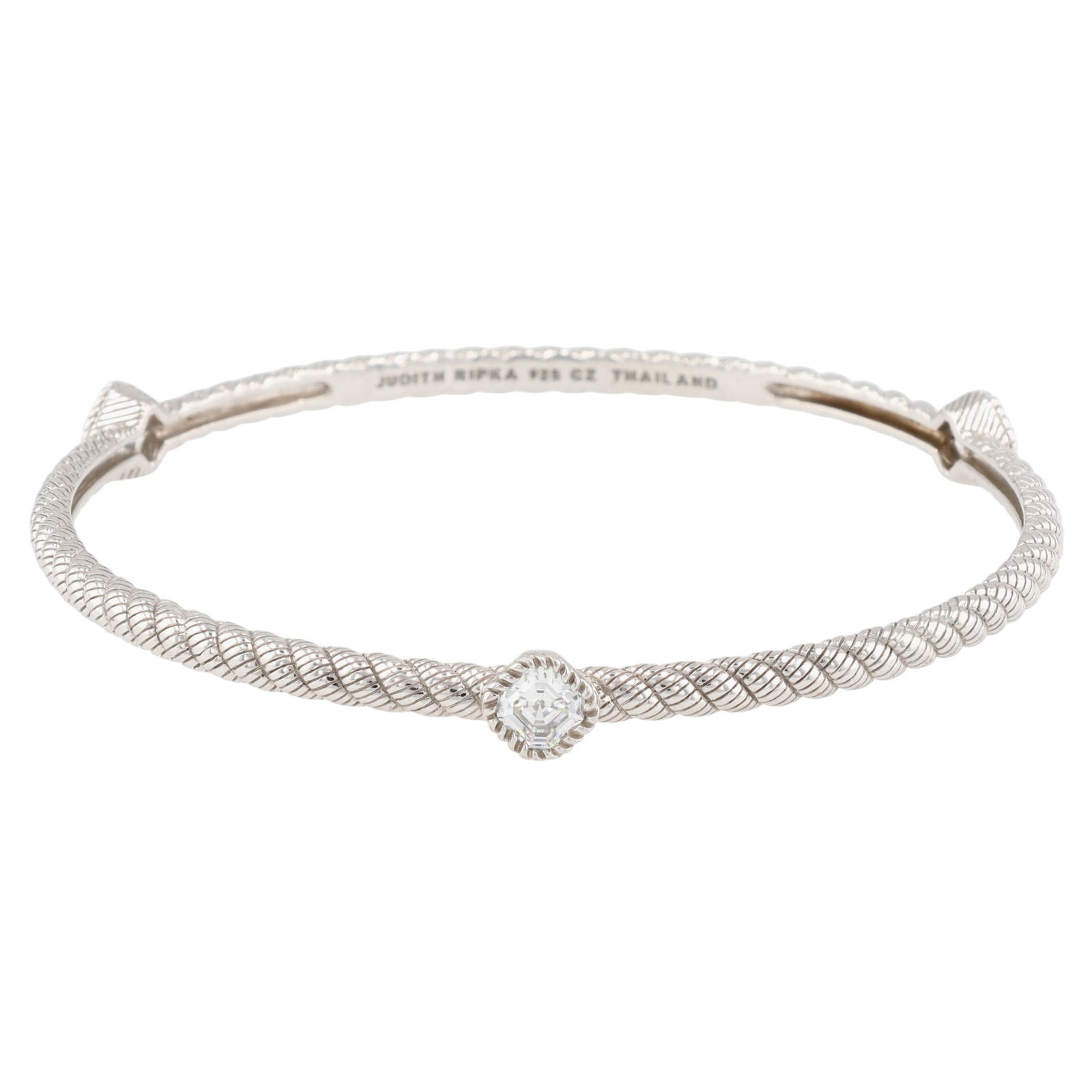 Judith Ripka Sterling Cubic Zirconia Bangle Bracelet (1 of 8)