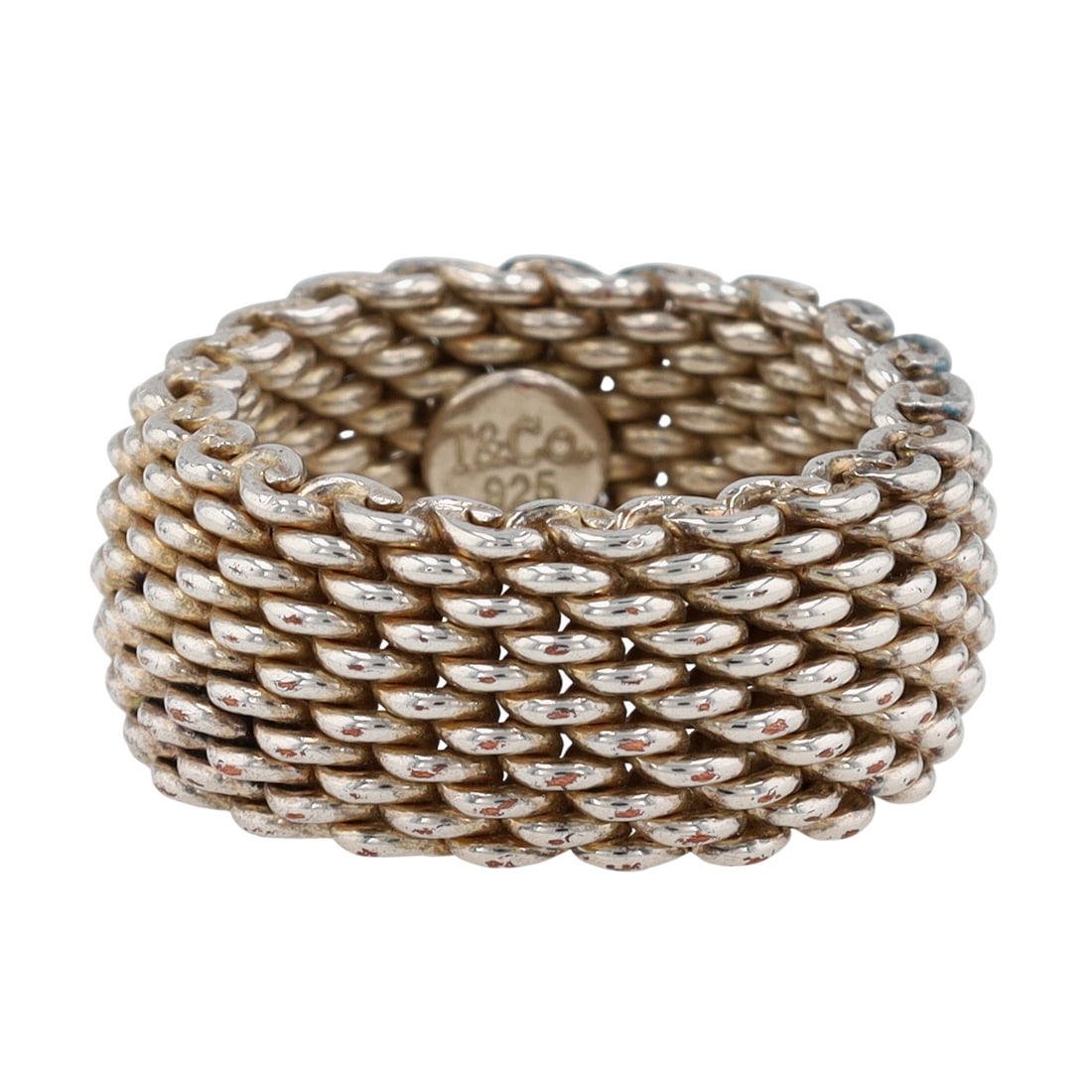 Tiffany & Co. Sterling Somerset Mesh Weave Ring Sz 7: Tiffany & Co. Sterling Somerset Mesh Weave Ring Sz 7 | 8.7g