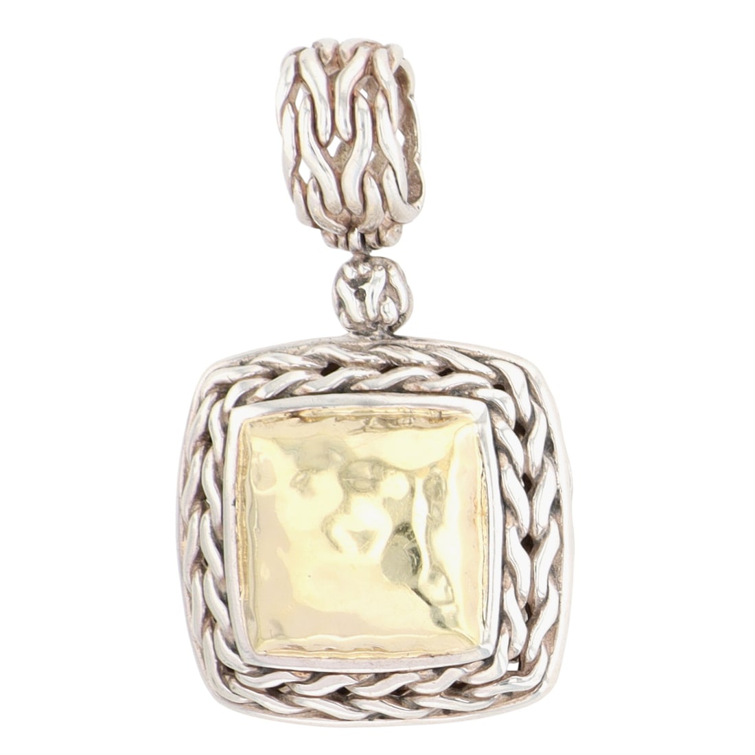 John Hardy Sterling & 22K Gold Palu Hammered Cable Pendant (1 of 5)