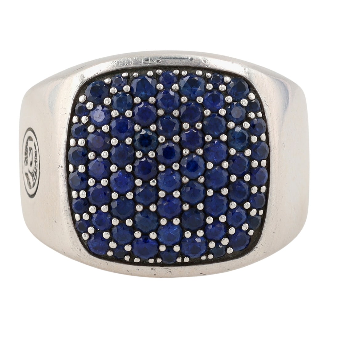 David Yurman Sterling Sapphire Streamline Signet Ring Sz 12 (1 of 7)