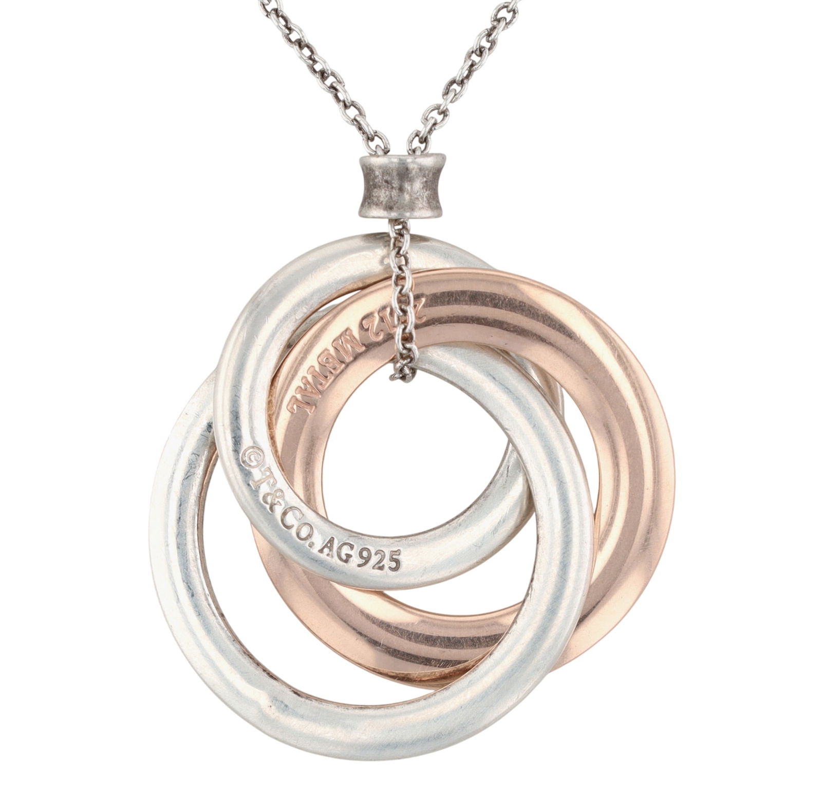 Tiffany & Co. Sterling Rubedo 1837 Interlocking Circles Necklace (1 of 8)