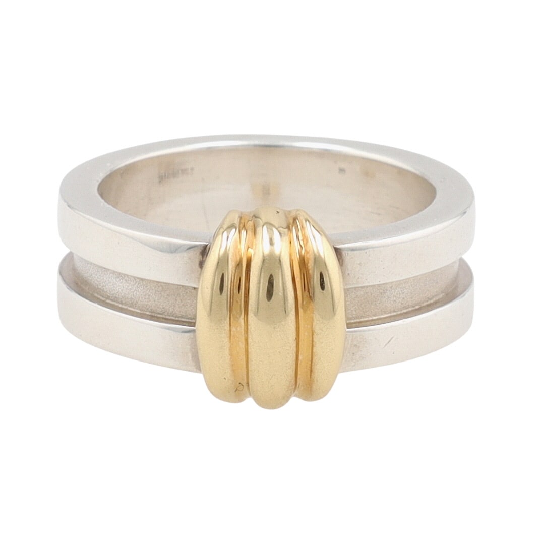 Tiffany & Co. Sterling & 18K Gold Atlas Groove Ring Sz 6.5 (1 of 10)