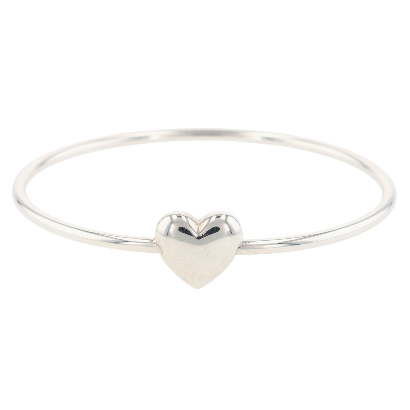 Tiffany & Co. Sterling Puffed Heart Bangle Bracelet (1 of 7)