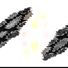 Sterling Multistone Cluster Ring Sz 7