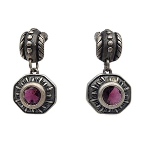 Sterling Garnet Earrings