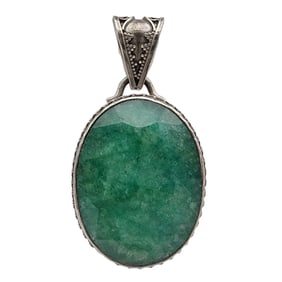 Sterling Emerald Pendant