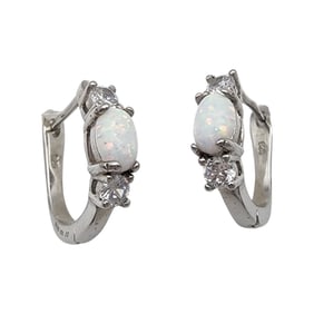 Sterling Opal Earrings
