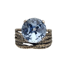 Noa Zuman Israel Sterling Silver Wide Ring Sz 9